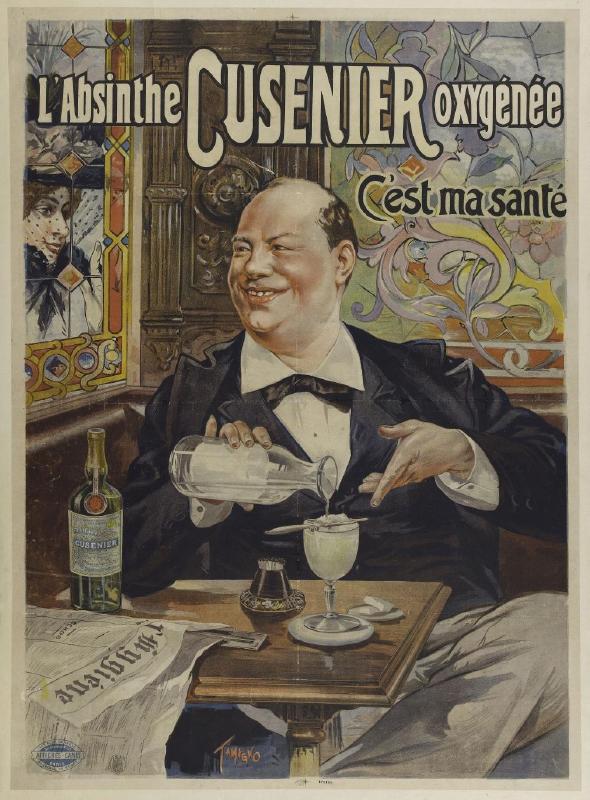 L'Absinthe Cusenier oxygene, c'est ma sant : [affiche] / Tamagno  Nicolas (1862-19.) [Illustrateur]