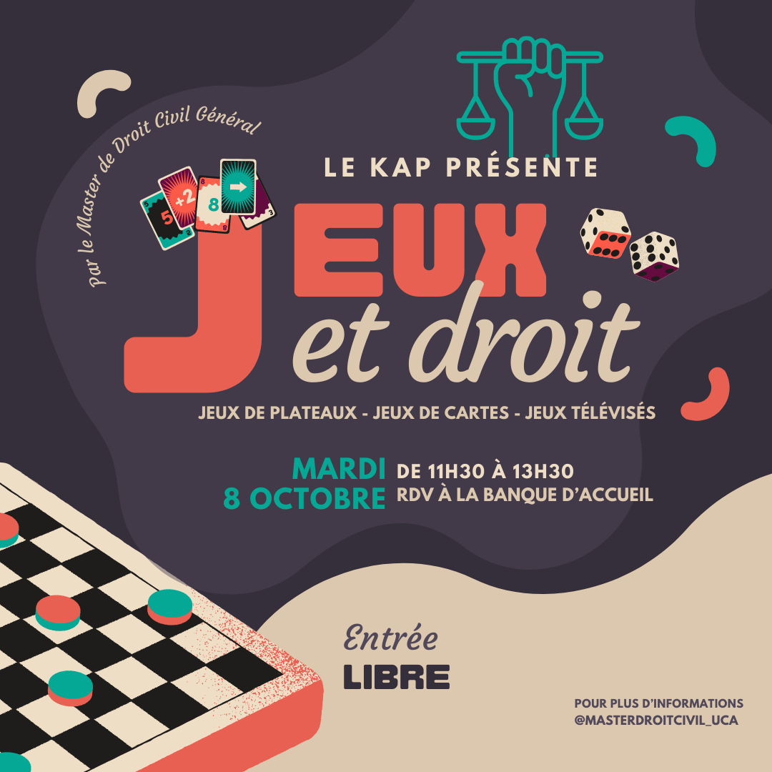 Affiche vnement jeux de droits